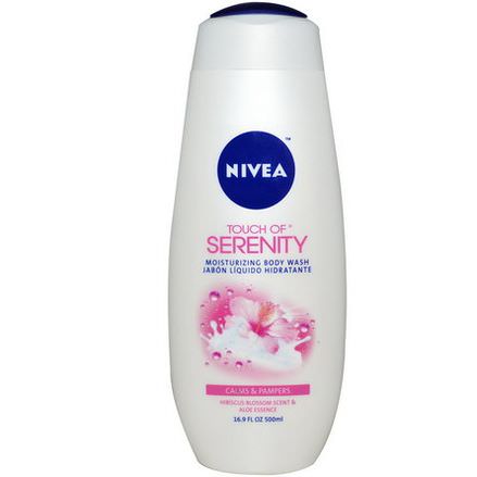 Nivea, Touch of Serenity, Moisturizing Body Wash, Hibiscus Blossom Scent 500ml