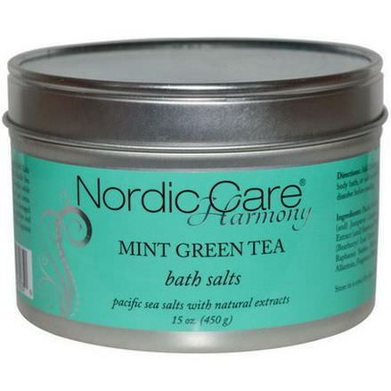 Nordic Care, LLC. Harmony, Bath Salts, Mint Green Tea 450g