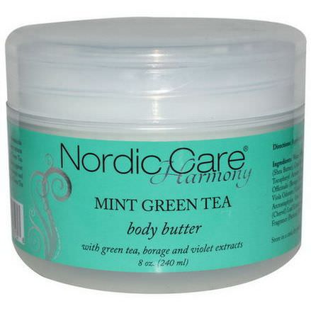 Nordic Care, LLC. Harmony, Body Butter, Mint Green Tea 240ml