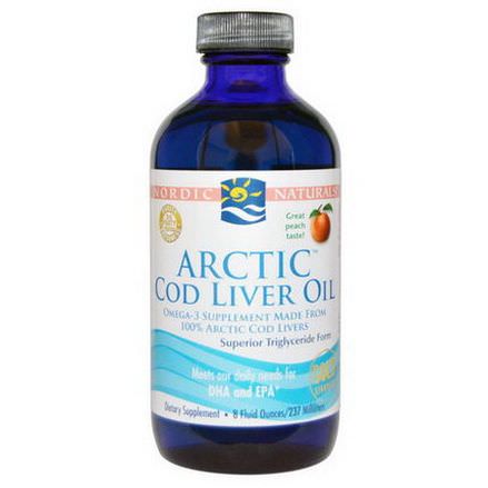 Nordic Naturals, Arctic Cod Liver Oil, Peach 237ml