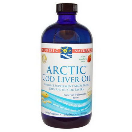 Nordic Naturals, Arctic Cod Liver Oil, Strawberry 473ml