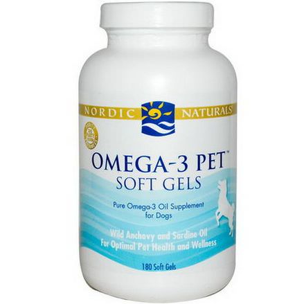 Nordic Naturals, Omega-3 Pet, Soft Gels, for Dogs, 180 Soft Gels