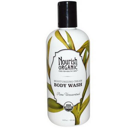 Nourish Organic, Body Wash, Pure Unscented 295ml