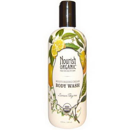 Nourish Organic, Moisturizing Cream Body Wash, Lemon Thyme 295ml