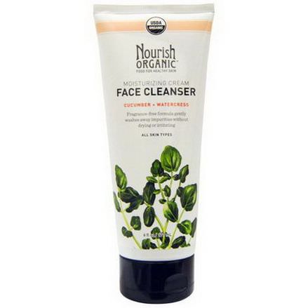 Nourish Organic, Moisturizing Cream Face Cleanser, Cucumber Watercress 177ml