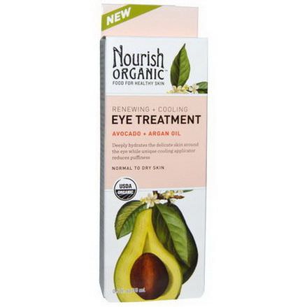 Nourish Organic, Renewing Cooling Eye Treatment, Avocado Argan Oil 15ml