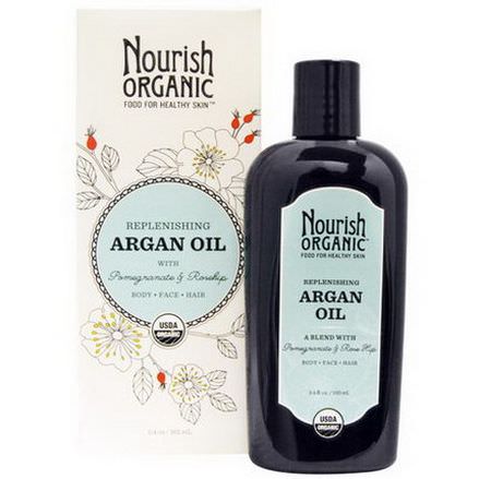 Nourish Organic, Replenishing Argan Oil with Pomegranate and Rosehip 101ml