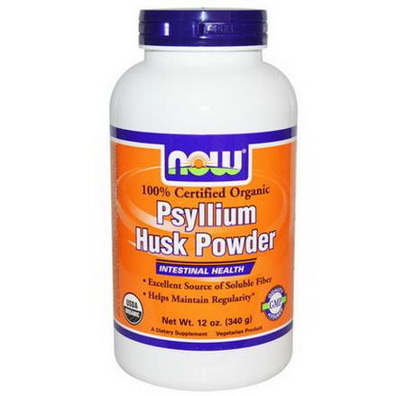 Now Foods, 100% Certified Organic, Psyllium Husk Powder 340g