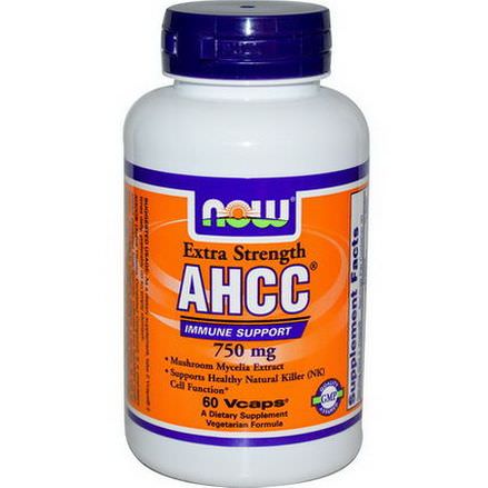 Now Foods, AHCC, Extra Strength, 750mg, 60 Vcaps
