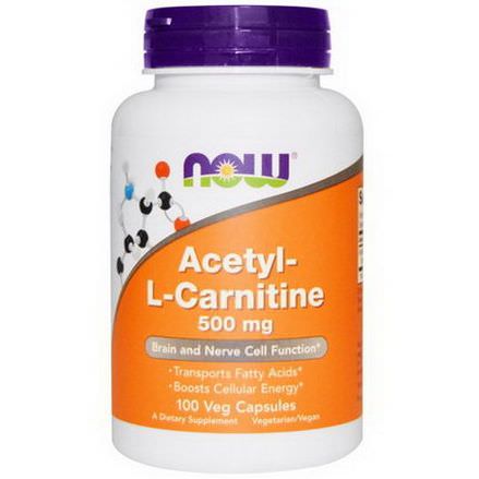 Now Foods, Acetyl-L-Carnitine, 500mg, 100 Veg Caps
