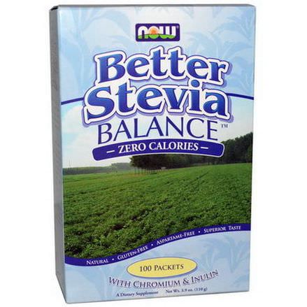 Now Foods, Better Stevia Balance, Zero Calories, 100 Packets 1.1g Each