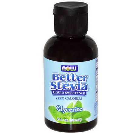 Now Foods, Better Stevia Liquid Sweetener, Glycerite, Alcohol-Free 60ml
