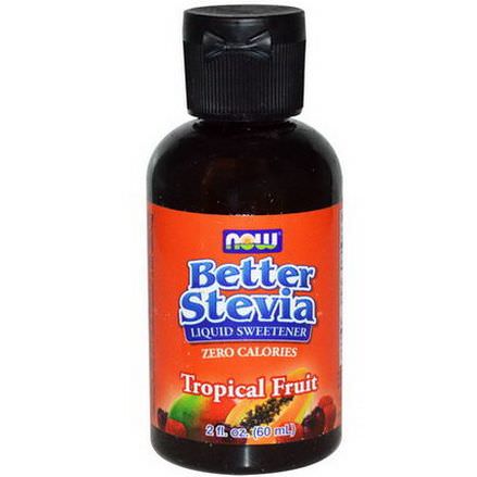 Now Foods, Better Stevia Liquid Sweetener, Tropical Fruit 60ml