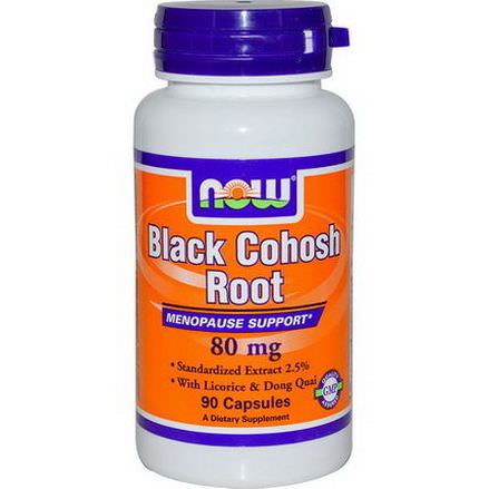 Now Foods, Black Cohosh Root, 80mg, 90 Capsules