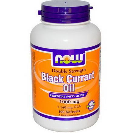 Now Foods, Black Currant Oil, Double Strength, 1000mg, 100 Softgels