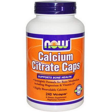 Now Foods, Calcium Citrate Caps, 240 Vcaps