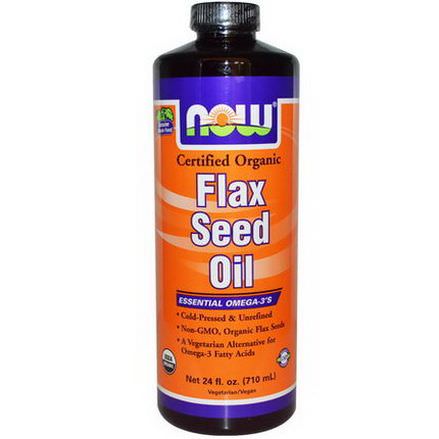 Now Foods, Certified Organic Flax Seed Oil 710ml