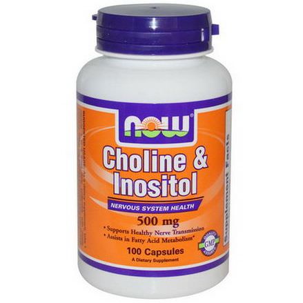 Now Foods, Choline&Inositol, 500mg, 100 Capsules