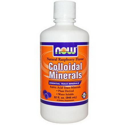 Now Foods, Colloidal Minerals, Natural Raspberry Flavor 946ml