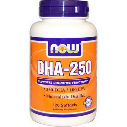 Now Foods, DHA-250, 120 Softgels