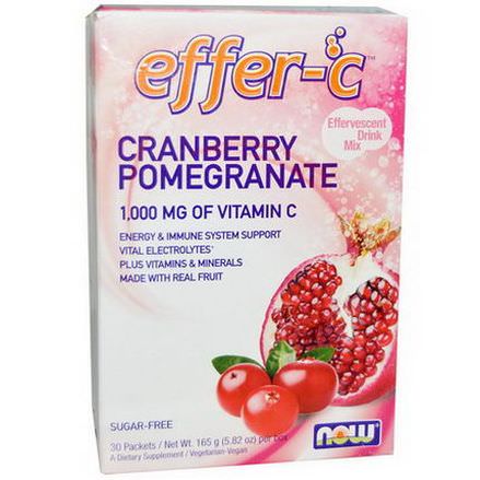 Now Foods, Effer-C, Cranberry Pomegranate, 30 Packets, 5.5g Each