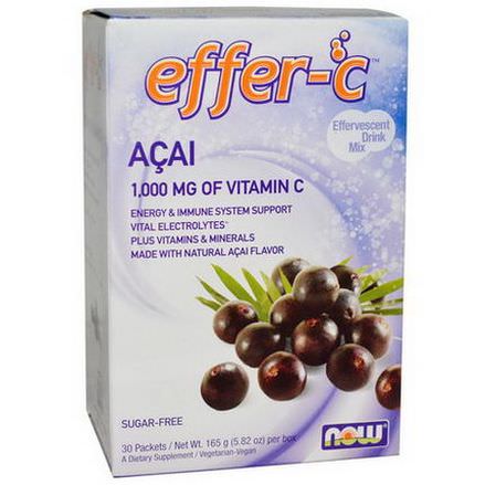 Now Foods, Effer-C, Effervescent Drink Mix, Acai, 30 Packets 165g