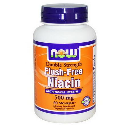 Now Foods, Flush-Free Niacin, Double Strength, 500mg, 90 Vcaps