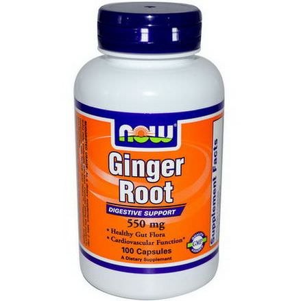 Now Foods, Ginger Root, 550mg, 100 Capsules
