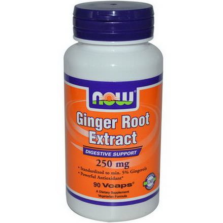 Now Foods, Ginger Root Extract, 250mg, 90 Vcaps