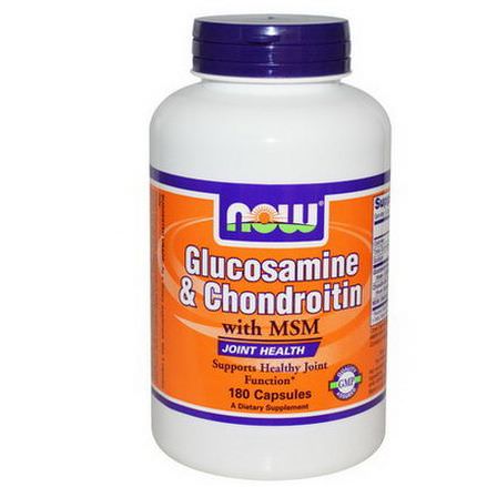 Now Foods, Glucosamine&Chondroitin with MSM, 180 Capsules