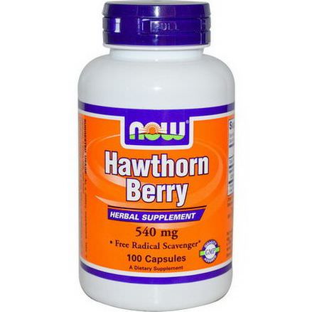 Now Foods, Hawthorn Berry, 540mg, 100 Capsules