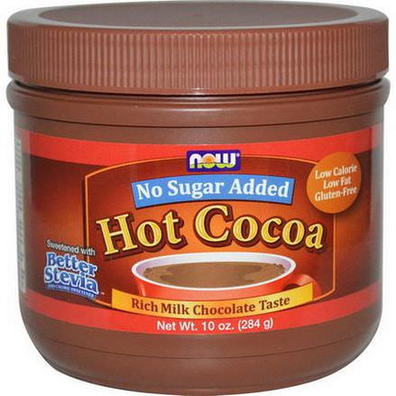 Now Foods, Hot Cocoa, No Added Sugar, Powder 284g