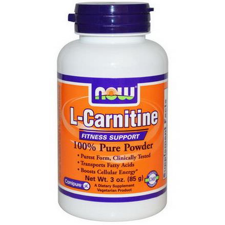 Now Foods, L-Carnitine, 100% Pure Powder 85g