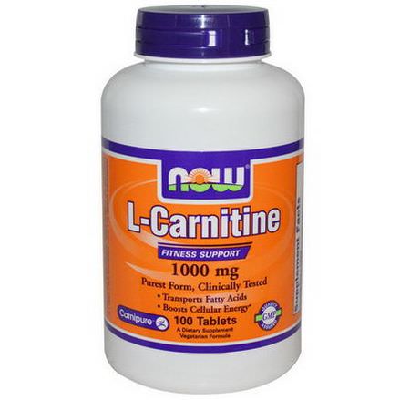 Now Foods, L-Carnitine, 1000mg, 100 Tablets