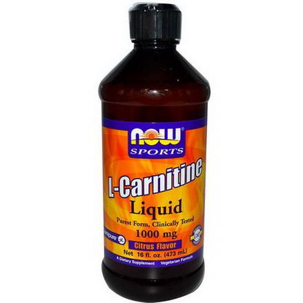 Now Foods, L-Carnitine Liquid, Citrus Flavor, 1000mg 473ml