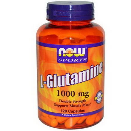 Now Foods, L-Glutamine, Double Strength, 1000mg, 120 Capsules