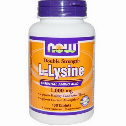 Now Foods, L-Lysine, 1,000mg, 100 Tablets