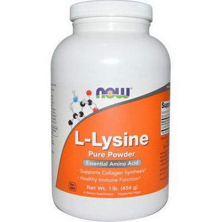 Now Foods, L-Lysine Pure Powder 454g