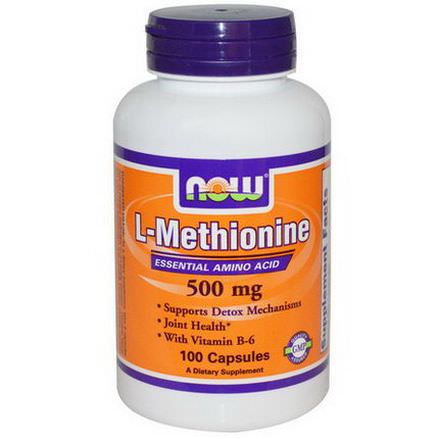 Now Foods, L-Methionine, 500mg, 100 Capsules