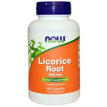 Now Foods, Licorice Root, 450mg, 100 Capsules