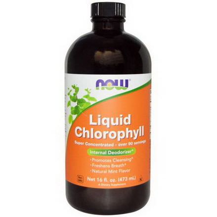 Now Foods, Liquid Chlorophyll, Mint Flavor 473ml
