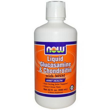 Now Foods, Liquid Glucosamine&Chondroitin, with MSM, Citrus 946ml