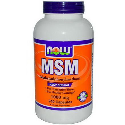 Now Foods, MSM, 1000mg, 240 Capsules