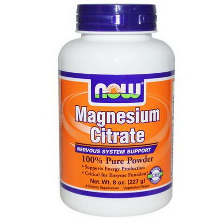 Now Foods, Magnesium Citrate, 100% Pure Powder 227g