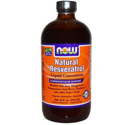 Now Foods, Natural Resveratrol, Liquid Concentrate 473ml