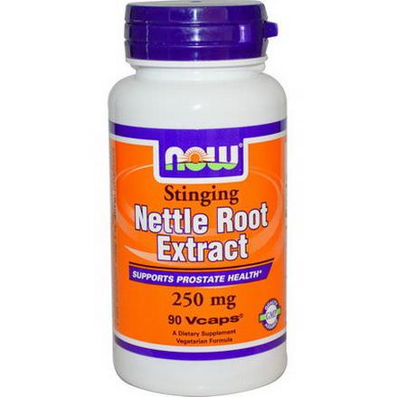 Now Foods, Nettle Root Extract, Stinging, 250mg, 90 Vcaps