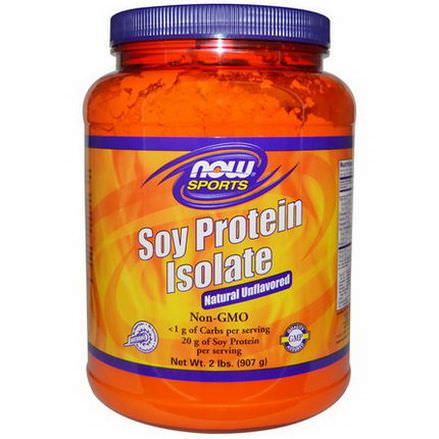 Now Foods, Non-GMO Soy Protein Isolate Powder, Natural Unflavored 907g