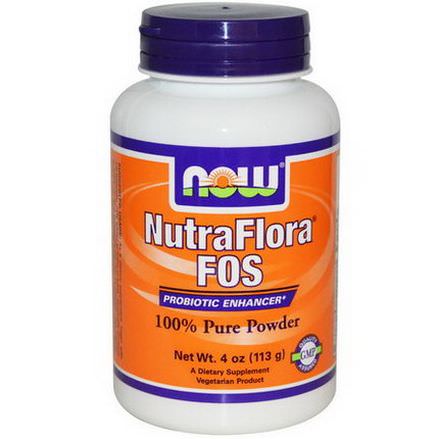 Now Foods, Nutra Flora FOS, 100% Pure Powder 113g