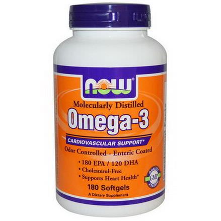 Now Foods, Omega-3, 180 Softgels