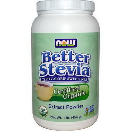 Now Foods, Organic Better Stevia, Extract Powder 454g